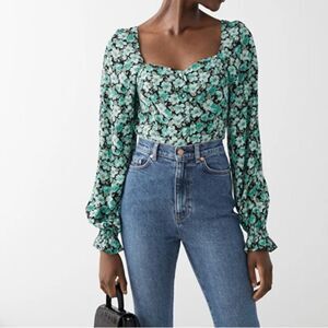 NWOT - & OTHER STORIES MIDRIFF, FLORAL TOP NEW